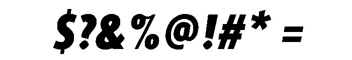 Agenda One Condensed Black Italic Font OTHER CHARS