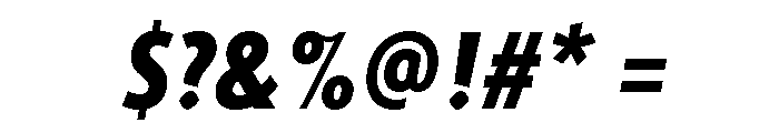 Agenda One Condensed Extra Bold Italic Font OTHER CHARS