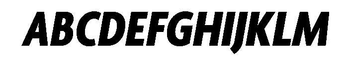 Agenda One Condensed Extra Bold Italic Font UPPERCASE