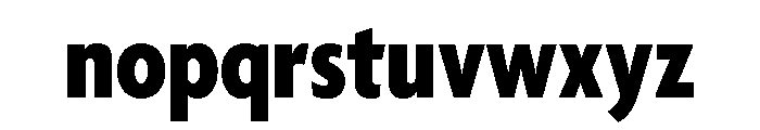 Agenda One Condensed Extra Bold Font LOWERCASE