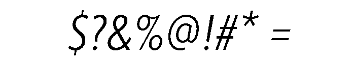 Agenda One Condensed Light Italic Font OTHER CHARS