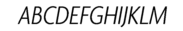 Agenda One Condensed Light Italic Font UPPERCASE