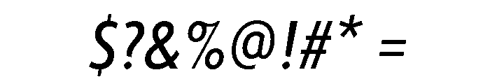 Agenda One Condensed Medium Italic Font OTHER CHARS