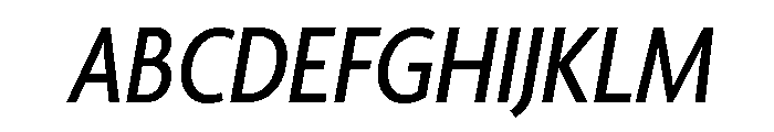 Agenda One Condensed Medium Italic Font UPPERCASE