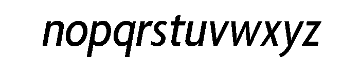 Agenda One Condensed Medium Italic Font LOWERCASE