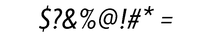 Agenda One Condensed Regular Italic Font OTHER CHARS