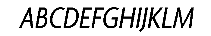 Agenda One Condensed Regular Italic Font UPPERCASE