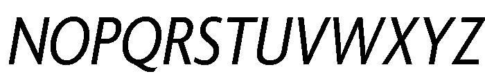 Agenda One Condensed Regular Italic Font UPPERCASE