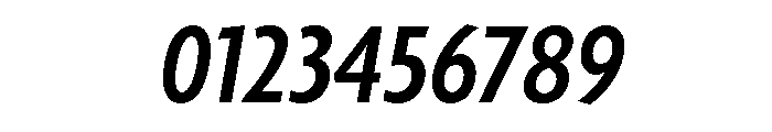 Agenda One Condensed Semi Bold Italic Font OTHER CHARS