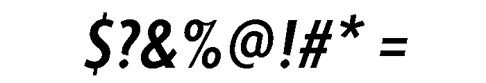 Agenda One Condensed Semi Bold Italic Font OTHER CHARS
