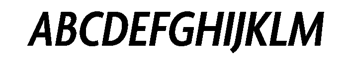 Agenda One Condensed Semi Bold Italic Font UPPERCASE