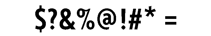 Agenda One Condensed Semi Bold Font OTHER CHARS