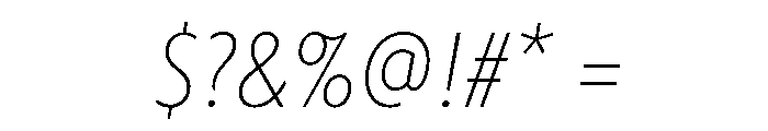 Agenda One Condensed Thin Italic Font OTHER CHARS