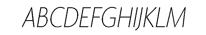 Agenda One Condensed Thin Italic Font UPPERCASE