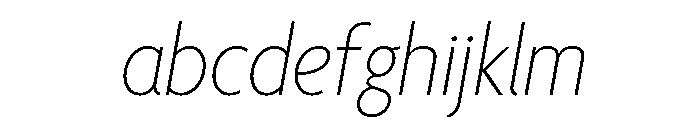 Agenda One Condensed Thin Italic FONT