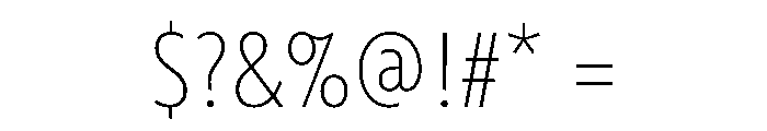 Agenda One Condensed Thin Font OTHER CHARS