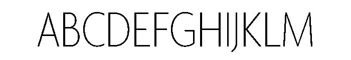 Agenda One Condensed Thin Font UPPERCASE