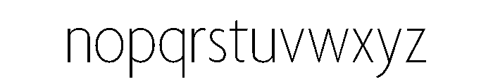 Agenda One Condensed Thin Font LOWERCASE