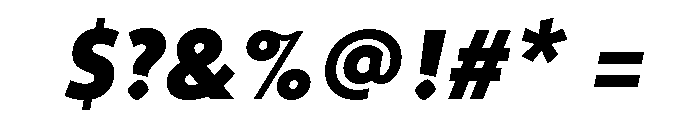 Agenda One Extra Bold Italic Font OTHER CHARS