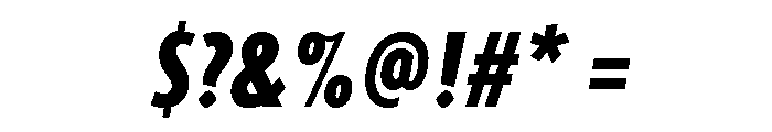 Agenda One Extra Condensed Black Italic Font OTHER CHARS