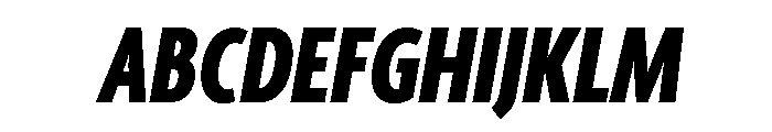 Agenda One Extra Condensed Black Italic Font UPPERCASE