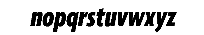Agenda One Extra Condensed Black Italic Font LOWERCASE