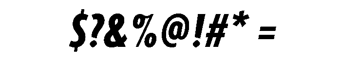 Agenda One Extra Condensed Extra Bold Italic Font OTHER CHARS