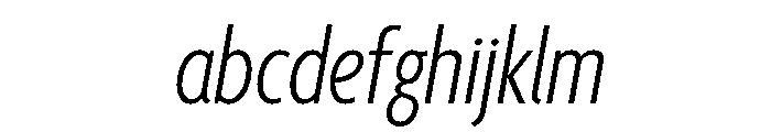 Agenda One Extra Condensed Light Italic FONT