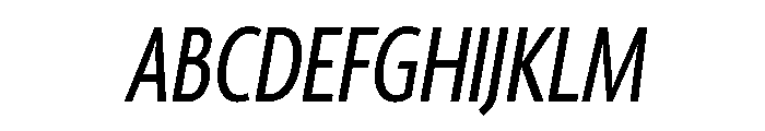 Agenda One Extra Condensed Medium Italic Font UPPERCASE