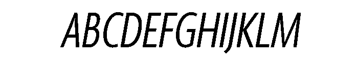 Agenda One Extra Condensed Regular Italic Font UPPERCASE