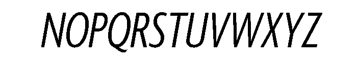 Agenda One Extra Condensed Regular Italic Font UPPERCASE