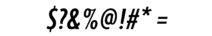 Agenda One Extra Condensed Semi Bold Italic Font OTHER CHARS