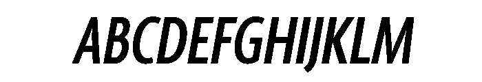 Agenda One Extra Condensed Semi Bold Italic Font UPPERCASE