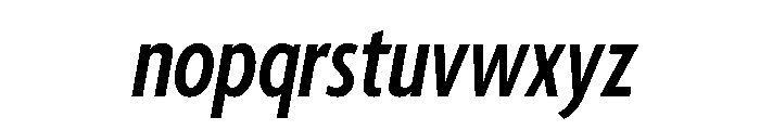 Agenda One Extra Condensed Semi Bold Italic Font LOWERCASE