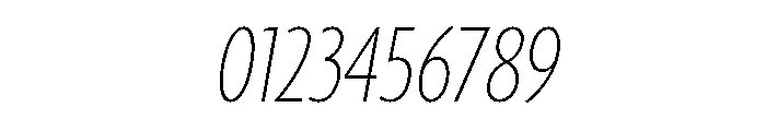 Agenda One Extra Condensed Thin Italic Font OTHER CHARS