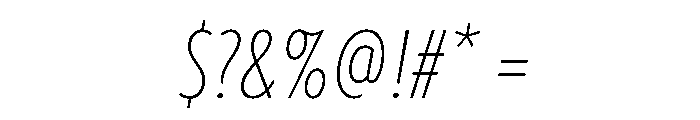 Agenda One Extra Condensed Thin Italic Font OTHER CHARS