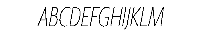 Agenda One Extra Condensed Thin Italic Font UPPERCASE