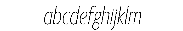 Agenda One Extra Condensed Thin Italic FONT