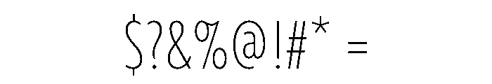 Agenda One Extra Condensed Thin Font OTHER CHARS
