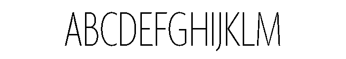 Agenda One Extra Condensed Thin Font UPPERCASE