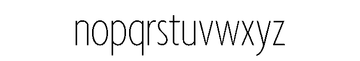 Agenda One Extra Condensed Thin Font LOWERCASE