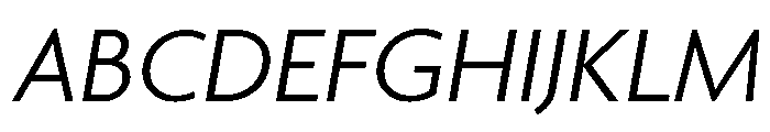 Agenda One Light Italic Font UPPERCASE