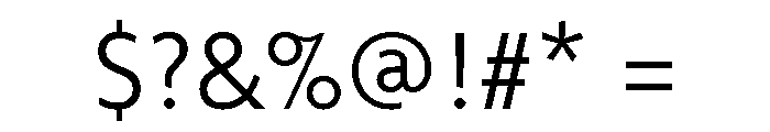 Agenda One Light Font OTHER CHARS