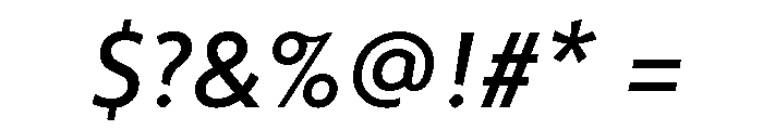 Agenda One Medium Italic Font OTHER CHARS