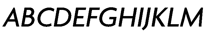 Agenda One Medium Italic Font UPPERCASE