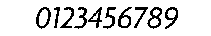 Agenda One Regular Italic Font OTHER CHARS