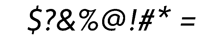 Agenda One Regular Italic Font OTHER CHARS