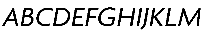 Agenda One Regular Italic Font UPPERCASE