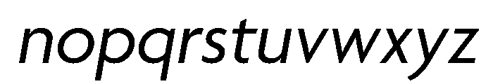 Agenda One Regular Italic Font LOWERCASE