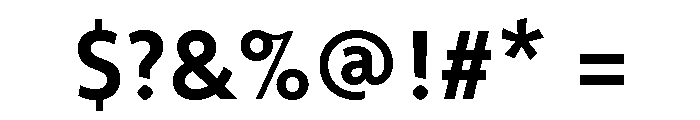 Agenda One Semi Bold Font OTHER CHARS